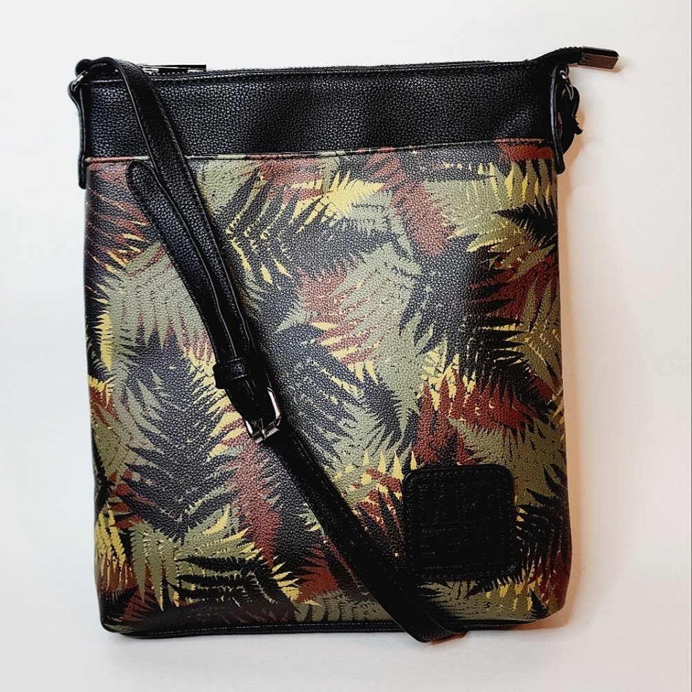 Hawaii's Finest Crossbody Fern Leaf HIFI Green Brown